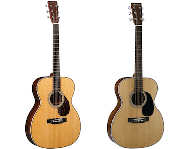 Martin 000-28 and OM-28 acoustic guitars